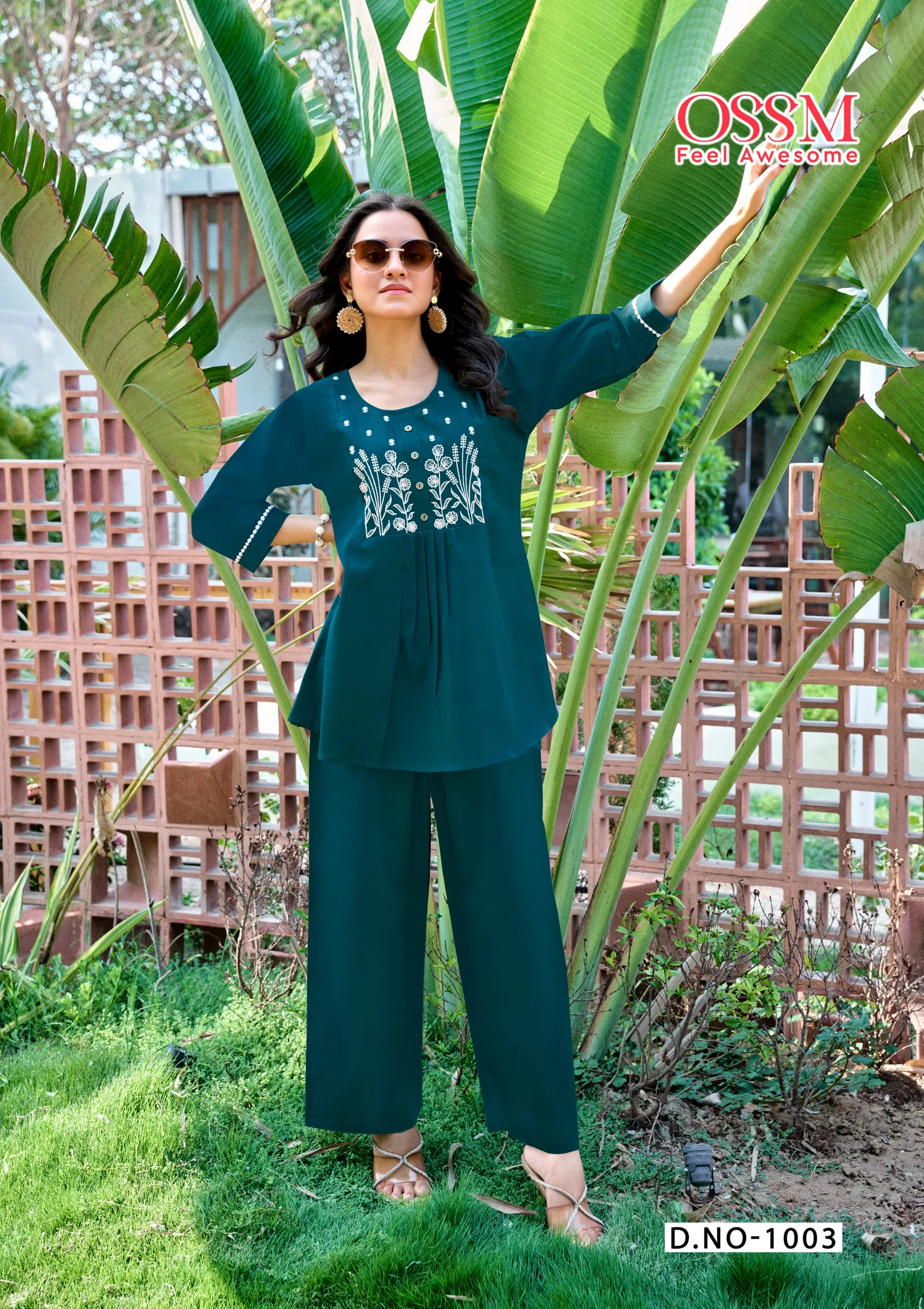 Glamour by Ossm Jaipuri Cotton Flex Embroidery Co Ord Set Wholesale Market
